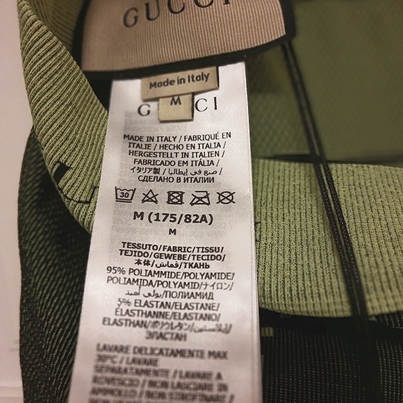 Men's / unisex Gucci GG green leggings /pants - Picture 5 of 6